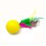 Plastic Golf Ball with Feather Cat Toy image