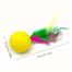 Plastic Golf Ball with Feather Cat Toy image