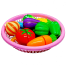 Play Food Toys Cutting Fruit And Vegetable Cutter Set With Basket (cutter_vegetable_basket_b)Vegetables - 8 Pcs image