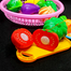 Play Food Toys Cutting Fruit And Vegetable Cutter Set With Basket (cutter_vegetable_basket_b)Vegetables - 8 Pcs image