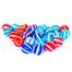 Playtime Double Colored Plastic Kids Ball 50 pcs image