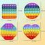 Pop It Rainbow Colour Fidget Sensory Toys Pop Any Shape - 1 Pcs image