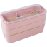 Portable 3-Compartment Tiffin Box Lunch Box (Multicolor) image