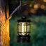 Portable Camping Lantern Lights Outdoor Hanging Lights Decorative Retro LED Bulb Metal Lantern Lamp with Handle image
