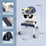 Portable Infant Kid Children Eating Feeding Food Baby High Chair - Blue And White image