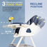 Portable Infant Kid Children Eating Feeding Food Baby High Chair - Blue And White image