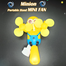 Portable Manual Hand Crank MINI FAN Without Battery Useful Shile Travelling, Exercising, Outdoor Activities And Power Cuts (handfan_double_minion) Minion image