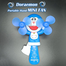 Portable Manual Hand Crank Mini Fan Without Battery Useful While Travelling, Exercising, Outdoor Activities And Power cuts(handfan_double_doreamon) Doreamon image