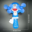 Portable Manual Hand Crank Mini Fan Without Battery Useful While Travelling, Exercising, Outdoor Activities And Power cuts(handfan_double_doreamon) Doreamon image