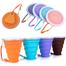 Portable Silicone Telescopic Drinking Collapsible Folding Cup For Travel Camping Volume- 200ml image