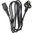 Power Cord 3 Pin Round 1.5 Meter Compatible with Desktop, Monitor, Printer, TV – Black image