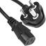 Power Cord 3 Pin Round 1.5 Meter Compatible with Desktop, Monitor, Printer, TV – Black image