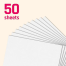Premify 50Pcs Blank White Cards 300 GSM 50 Sheets A4 Size Cardstock Premium Thick Paper Printer Arts Craft Card image