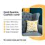 Premium Cotton Cushion Cover Gold Sparkle 18x18 Inch image