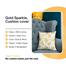 Premium Cotton Cushion Cover Gold Sparkle 16x16 Inch image