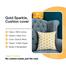 Premium Cotton Cushion Cover Gold Sparkle 18x18 Inch image