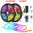 Premium Quality - 16 Color RGB 5050 LED Flexible Strip Light With Remote Control - 14 to 16 Feet Light image