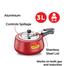 Prestige India Pressure Cooker Nakshatra Cute Red Duo Induction Bottom - 3 liter image