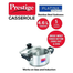 Prestige Platina Popular Casserole Pot 22 cm diameter 4.6 L capacity with Lid. image