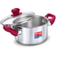 Prestige Platina Popular Stainless Steel Gas and Induction Casserole With Glass Lid 5.5Ltr. 240 mm image