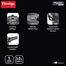 Prestige Popular Svachh Hard Anodised Outer Lid Pressure Cooker Deep Lid-Controls Spillage-Black image