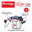 Prestige Svachh Flip-on Stainless Steel Gas and Induction Compatible Pressure Cooker with Glass Lid, (Silver) image