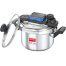 Prestige Svachh Flip-on Stainless Steel Gas and Induction Compatible Pressure Cooker with Glass Lid, (Silver) image