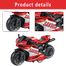 Pull-Back Motorbike Vehicle Models Decompression Toy Simulation Motorcycle Model Kids Little Super Bike For Kids (honda_pb_182A_r) Red image