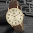 Q And Q Brown Leather Men's Watch image