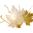 Qulik 3-lights Nordic Wall Lamp Maple Leaf Sconce Metal Aluminum Fixture Creativity Golden Finish With Glass Shade 20 Inch wall light image