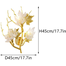 Qulik 3-lights Nordic Wall Lamp Maple Leaf Sconce Metal Aluminum Fixture Creativity Golden Finish With Glass Shade 20 Inch wall light image