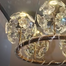 Qulik Modern Chandelier Decorative Hanging 5 head Ring Electroplating LED Ceiling Light image