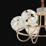 Qulik Modern Crystal Chandelier 6 Circle-Shaped Hanging LED Ceiling Light image