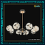 Qulik Modern Crystal Chandelier 8 Circle-Shaped Hanging LED Ceiling Light image