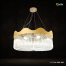 Qulik Modern Crystal Chandelier Decorative Pendant Hanging Single layer 3 Color LED Ceiling Light image