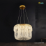 Qulik Modern Crystal Chandelier Decorative Pendant Hanging Single layer 3 Color LED Ceiling Light image