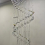 Qulik Modern Crystal Chandelier Double S-Shaped Hanging LED Ceiling Light image