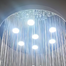Qulik Modern Crystal Chandelier Hanging Swimming Circle Ball LED Ceiling Light image