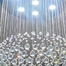 Qulik Modern Crystal Chandelier Hanging Swimming Circle Ball LED Ceiling Light image