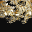 Qulik Modern LED Ceiling Chandeliers Glass Crystal Oxidized gold clear Pendant Lamp image