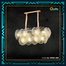 Qulik Modern Loft Hanging Chain Nordic Gold Chandelier image