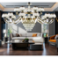 Qulik Modern Nordic Candle Crystal Chandelier Decoration Pendant Hanging Double Layer 3 Color LED Ceiling Light image