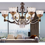 Qulik Modern Nordic Candle Crystal Chandelier Decoration Pendant Hanging Single layer 3 color LED Ceiling Light image