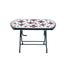 RFL Dining Table 4 Seat Semi Oval S/L Print Pink-Black image