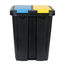 RFL Polypropylene Twin Paddle Bin 15L - Yellow And Royal Blue image