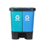 RFL Polypropylene Twin Paddle Bin 20L - Tulip Green And Royal Blue image