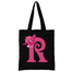 R -Alphabet Flower Canvas Tote Shoulder Bag With Zipper image