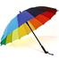 Rainbow Big Rain Colorful Long Umbrella image