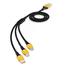 Realme 3 in 1 Charging Cable (1.2m) - Black Yellow image
