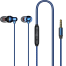 Recci REP-L35 Earphones13mm Brass Horn Shocking Sound Noise Reduction 3.5mm Gold Plug image
